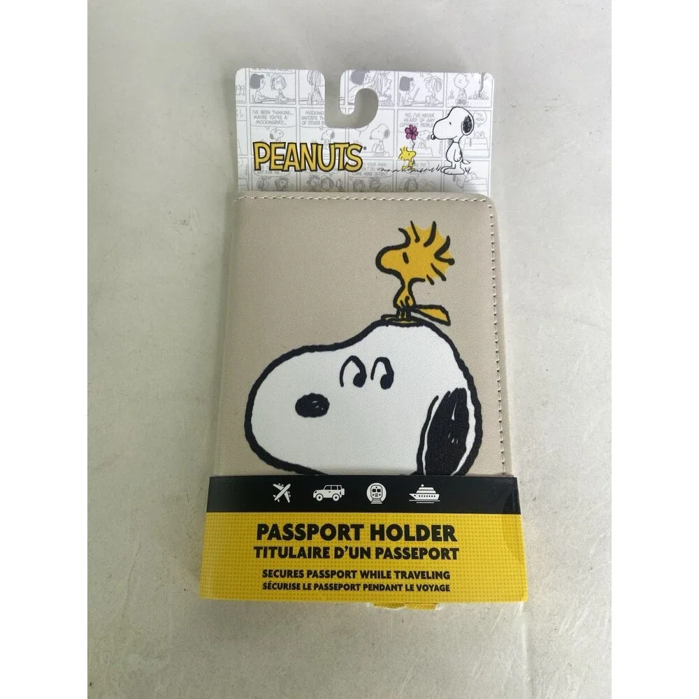 Peanuts Snoopy Woodstock Travelers Passport Holder Document Booklet Wallet